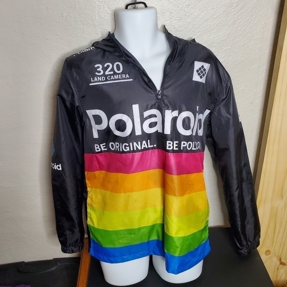 Polaroid Men's Hooded Zip-up Windbreaker Jacket Size Small - Picture 1 of 9